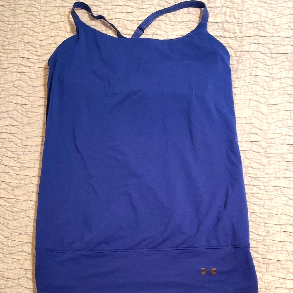 Under Armour Open Back Blue Fitted Camisole Top